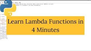 Lambda Functions/ Anonymous Functions In Python | Python Interview Question #1