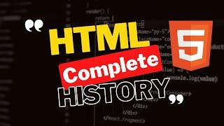 HTML History  HTML Tutorial for Beginners: HTML Crash Course