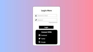 How To Create beautiful Login Form Using Html & Css only