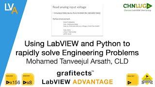 Using LabVIEW and Python to rapidly solve Engineering Problems - Md Tanveejul Arsath, CLD - CHNLUG 3