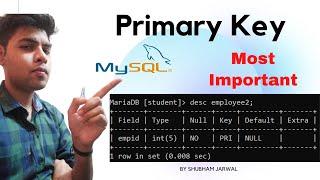 Primary Key in MySQL in Hindi - 10 | MySQL Tutorial for beginners in hindi