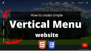 How to create a simple vertical menu website using HTML5 & CSS3?