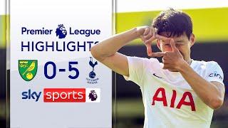 Son grabs joint Golden Boot as Spurs thrash Canaries | Norwich 0-5 Spurs | Premier League Highlights