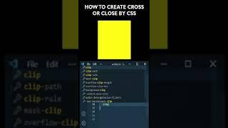 How to Create Cross ❎ or Close by CSS Using Clip-Path ???????? #shorts #shorts_viral #coding_shorts