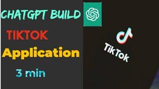 ChatGPT Build Tiktok App in 3 Minutes | YouTube Automation