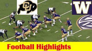 Colorado vs #17 Washington Football Game Highlights 11 19 2022