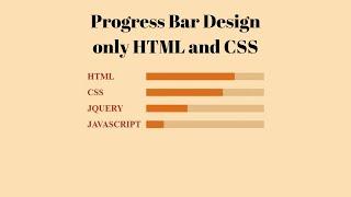 CSS Progress Bar design - Only HTML and CSS Progress Bar Tutorial.