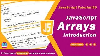 JavaScript Tutorial 96 - JavaScript Arrays Introduction | Arrays in JavaScript