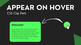 Appear on Hover Effect Clip Path CSS | Learn Clip Path | FrontendDUDE