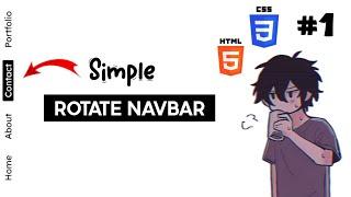 Simple Rotate Navbar | HTML CSS Tutorials for Beginners [Source Code]