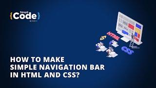 How to Make Simple Navigation Bar in HTML and CSS? | #Shorts | SimpliCode