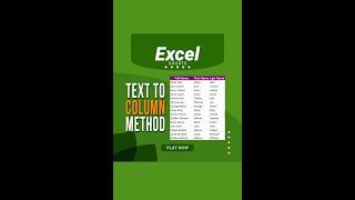 How to Use Text to Column Method in Excel | Excel | Tutorials | Youtube Shorts #shorts #short