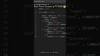 Rock Paper Scissors Game Python #coding  #python  #pythoncoding #programming