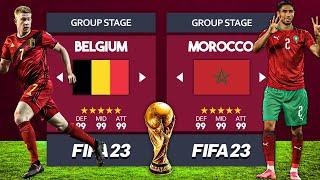 FIFA 23 - Belgium vs Morocco - FIFA World Cup 2022 Group Stage Match - PS5 Gameplay