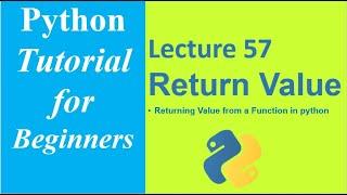 Returning Value from a Function in python Step by Step Easy Example | Python Tutorial for Beginners