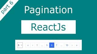 Displaying custom pagination using bootstrap, React pagination part 6