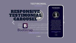 How To Create Responsive Testimonial Slider With Carousel Using  BOOTSTRAP