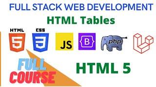 HTML 5 Tables Explained | Full Stack Web Development Course | HTML For Beginners