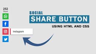 How to Make a Share button Html and CSS | social media icon