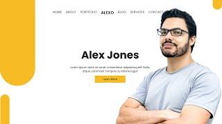 Animated Website Header Design using HTML CSS | Create a Website