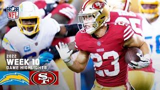 Los Angeles Chargers vs. San Francisco 49ers | 2022 Week 10 Game Highlights