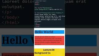 Background Color in HTML #html #css #html5 #css3 #coding #webdevelopment #shorts