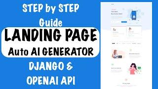 Create Landing Page Generator with OpenAI and Django Step by Step Guide