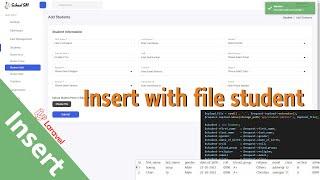 Insert data with file upload student Laravel 9 | School System