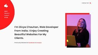 How To Make Personal Website Header Design Using HTML And CSS Step By Step