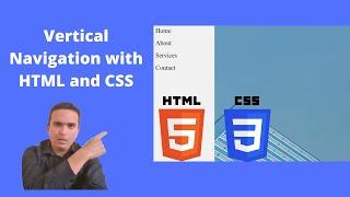 Tutorial, How to create a vertical navigation menu with Html and CSS