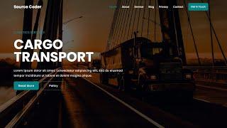 Transport Website Template using HTML and CSS | Logistics Company Website Template | #html  #css