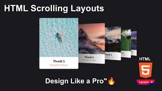 "Creating a Scrolling Layout with HTML 5.0 : No CSS Needed!????❌" | Web Development Course #9"