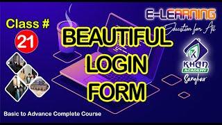 Webdesigning Full Tutorial #Login form #How to Create a Beautiful Login Form