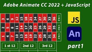 Adobe Animate CC 2022 tutorial  - roulette game - JavaScript - HTML5 - part1