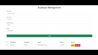 Employes Management using CRUD functionalities with javascript, Bootstrap 5 and localstorage