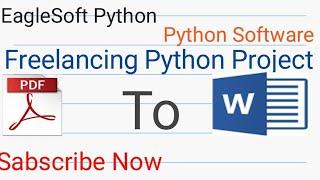 How convert pdf file to Ms word file using Python in Urdu/Hindi