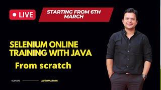 Selenium Online Training With Java New Batch From 6th March 2023