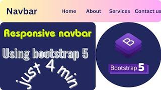 bootstrap se responsive navbar kaise banaye | navbar kaise banaye | web development tutorial