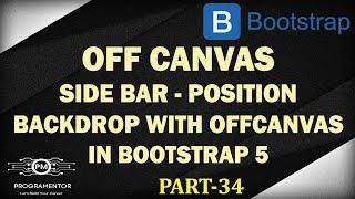 34 | Bootstrap 5 OffCanvas | SideBar Navigation | SideBar In Bootstrap 5 | Bootstrap (Hindi/Urdu)