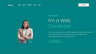 Portfolio Website Using HTML CSS | How to create Personal Website