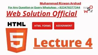 LECTURE 4 - HTML tutorial for beginners in Urdu and Hindi - Full Course - Web Solution Official