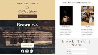 Coffee Shop Website using HTML CSS and JavaScript | How to make website | Responsive website