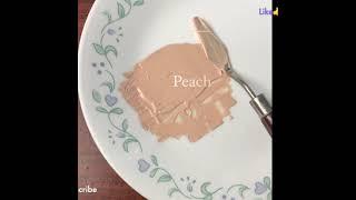 How to Make Peach color | Easy Acrylic Painting tutorial for Beginners | drawing Mixing paint