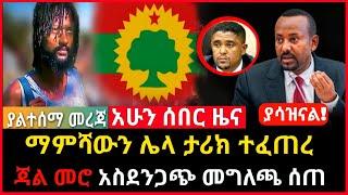 ሰበር ዜና - ማምሻውን ሌላ ታሪክ ተፈጠረ | ጃል መሮ አስደንጋጭ መግለጫ ሰጠ Abel birhanu Mereja tv Feta Daily news ebc ethio