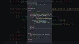 Slide down - jQuery Effects #html #css #jquery #tutorial #shorts