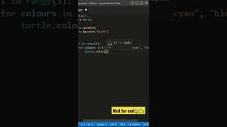 Square turtle using Python #turtle #Python #blockchain #ytshorts #shorts #short #trending #viral #yt