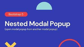 How to Open modal popup from another modal popup | Bootstrap 5?