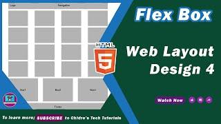 How to create Website Page Layout in HTML CSS | using Flexbox - Web Layout Design Tutorial 08