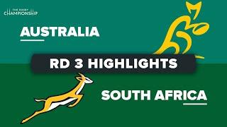 The Rugby Championship | Australia v South Africa - Round 3 Highlights