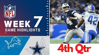 Dallas Cowboys vs. Detroit Lions Full Highlights 4th QTR | NFL Week 7, 2022